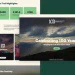 keepthetrailalive.org homepage desktop mockups