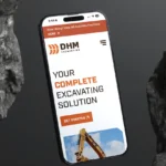 David H Martin Excavating mobile mockup