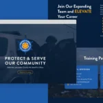 Lancaster County Sheriff's Office Website landing page mockups hero section