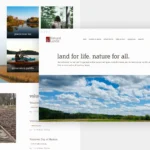 Natural Lands desktop website mockup