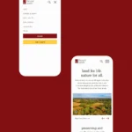 Natural Lands mobile navigation menu mockup
