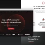SecureStrux desktop website mockups