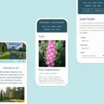 Stoneleigh: a natural garden mobile mockups