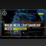 YB Welding homepage desktop mockup