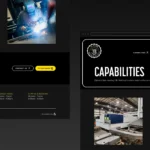 YB Welding capabilities website mockups
